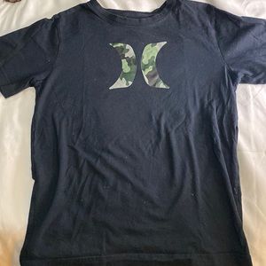 Hurley black camouflage logo tee